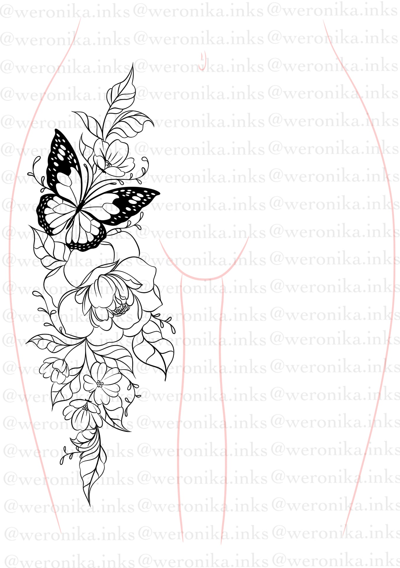 Butterfly and Flower Tattoo Ideas