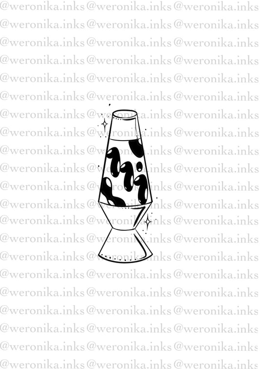 111 Patchwork Lava Lamp Angel Number Tattoo