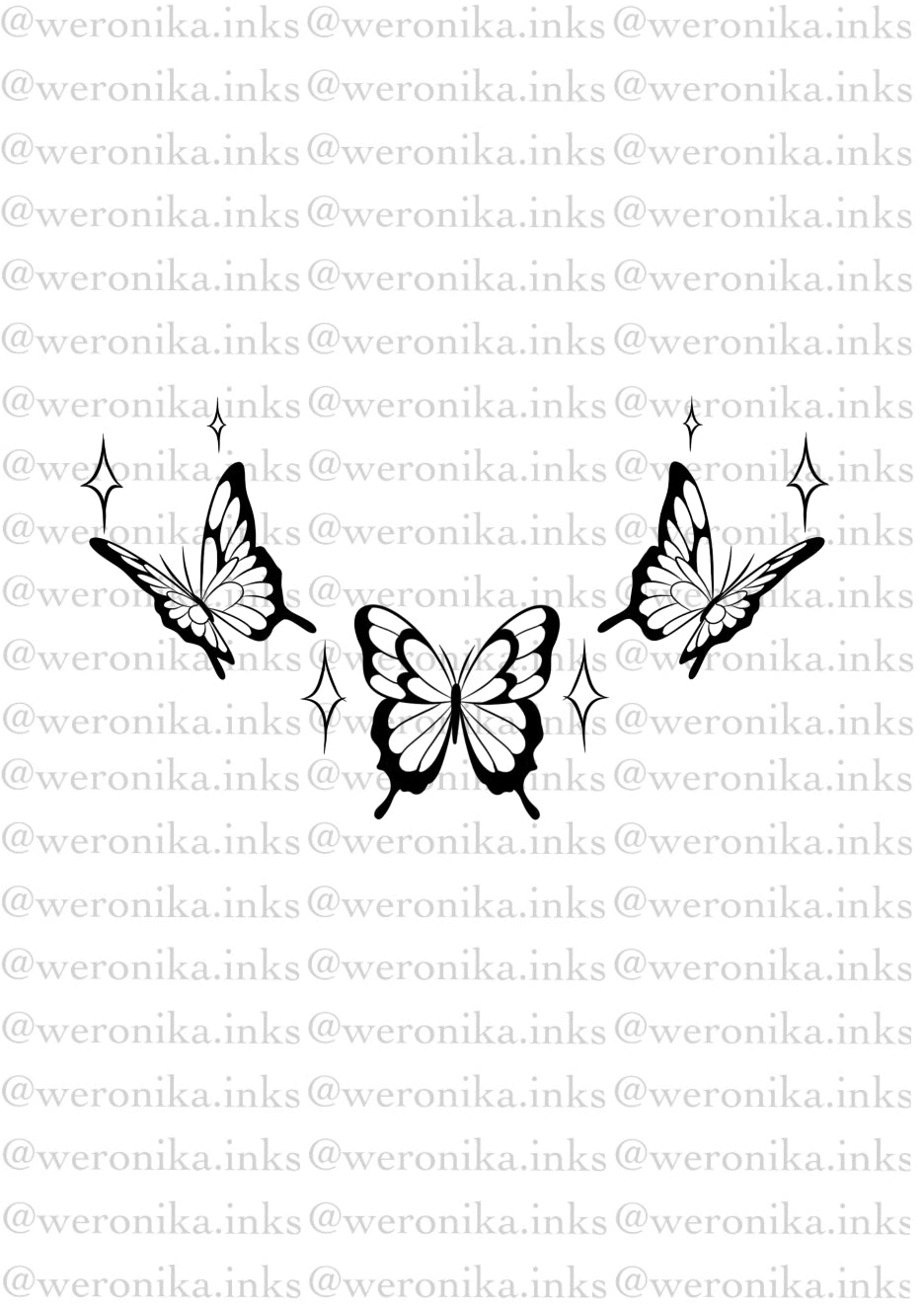 Butterflies Tramp Stamp Tattoo