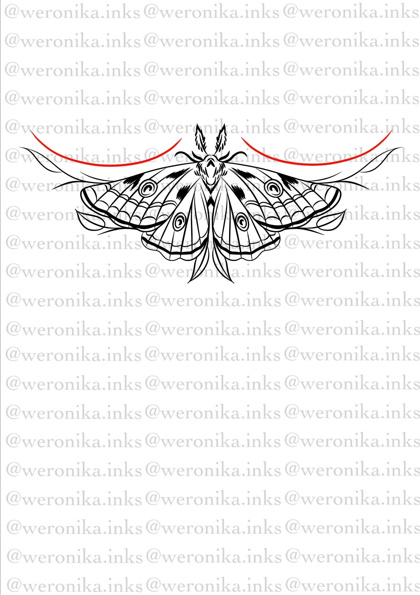 Moth Underboob Tattoo