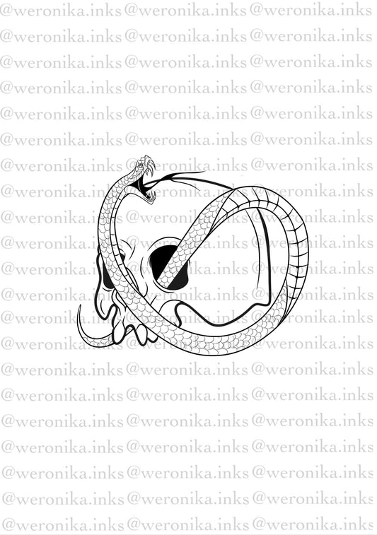Snake & skull