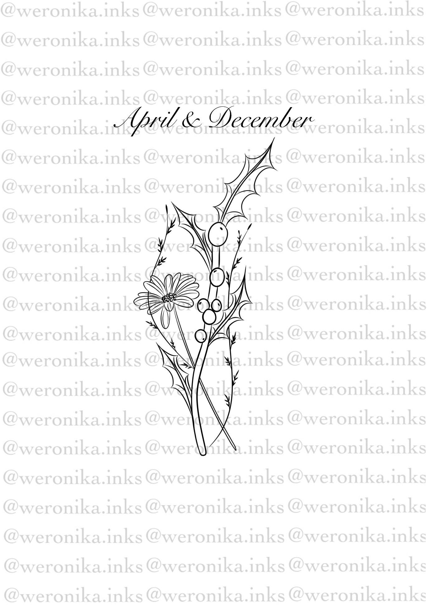 Birth Month Flowers, April & December – Weronika.inkss