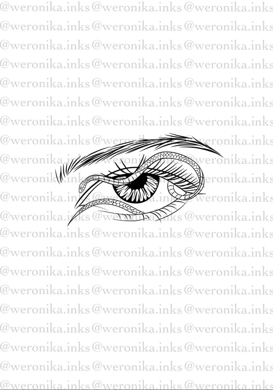 Snake & eye tattoo