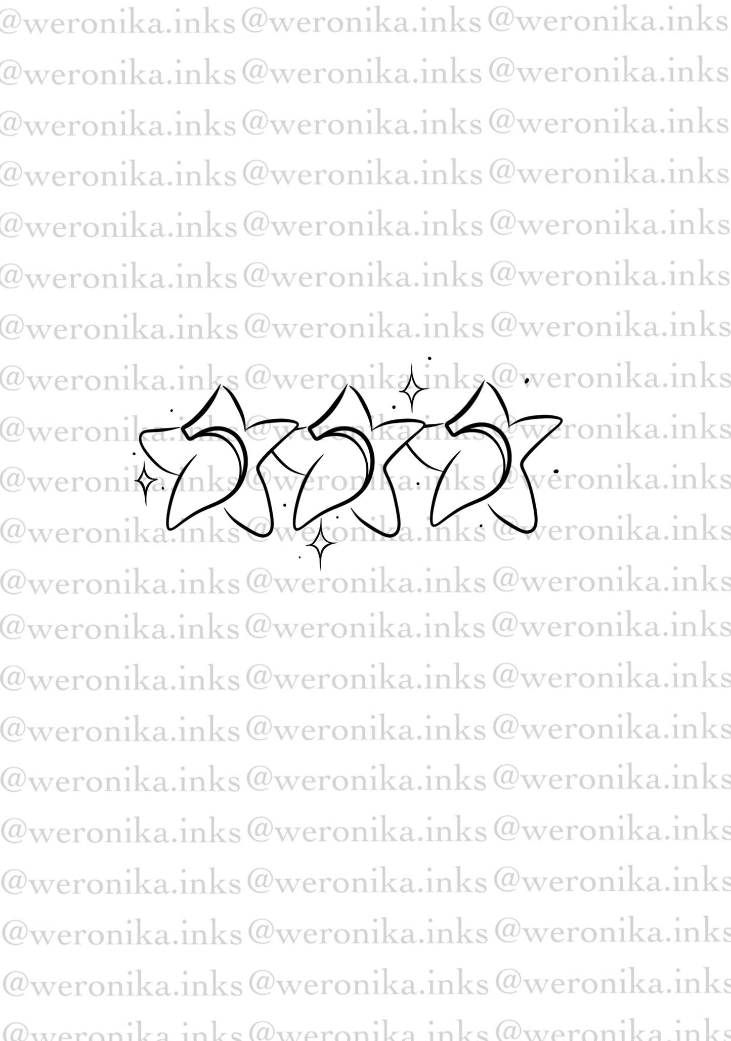 555 Star Angel Number Patchwork Tattoo Idea