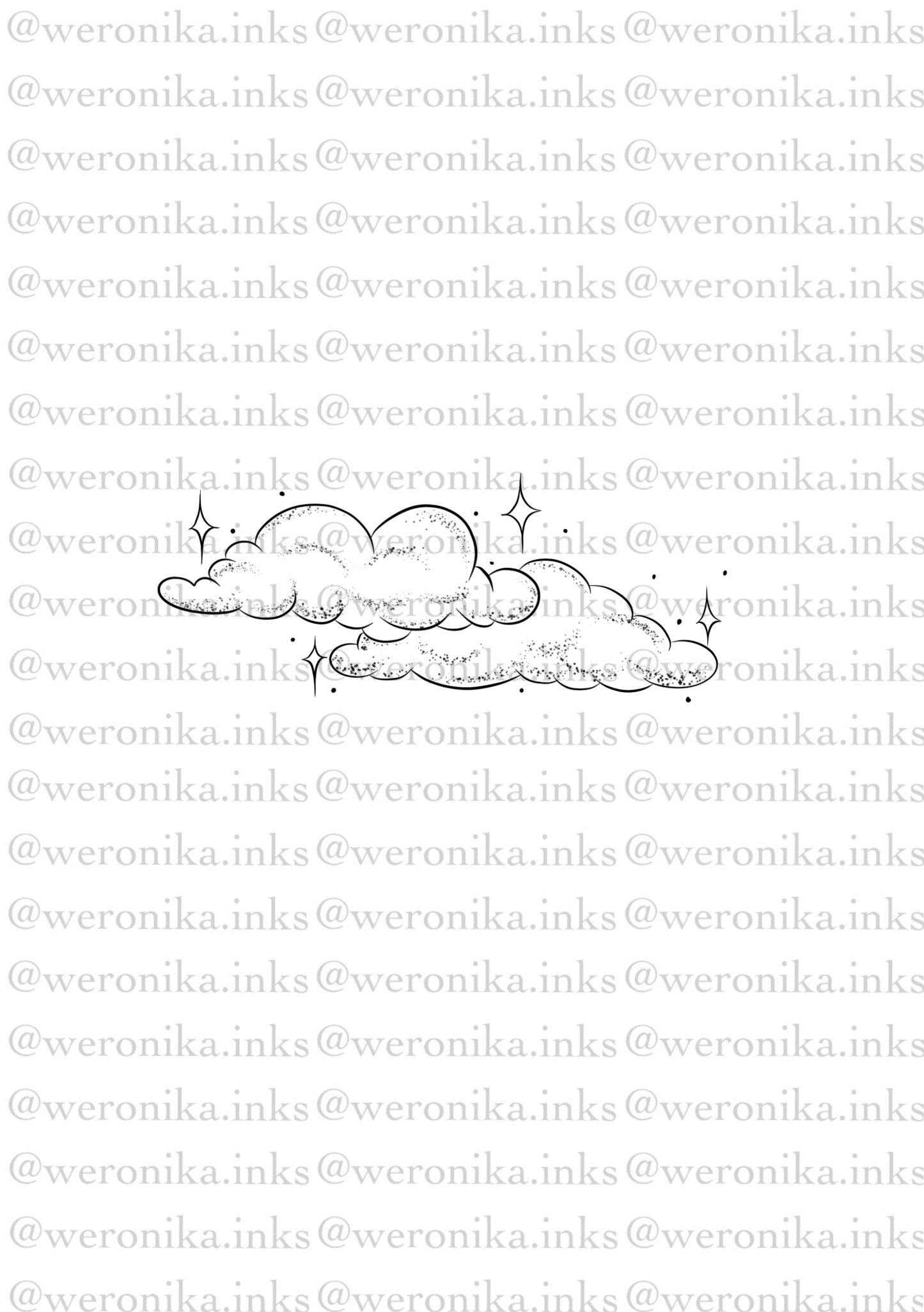 Cloud Patchwork Tattoo