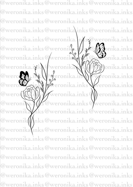 Matching Floral Tattoo
