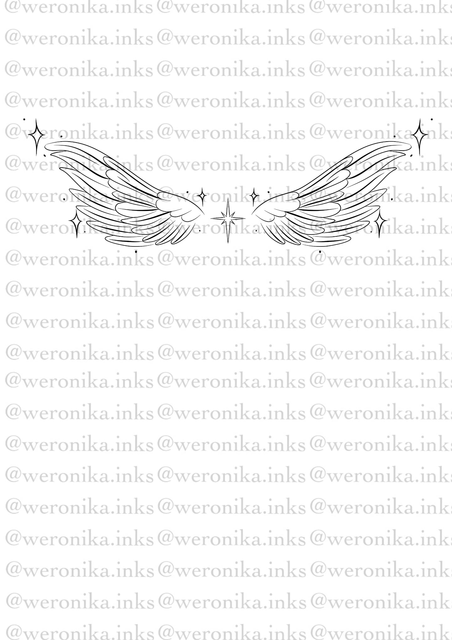 Wings Tramp Stamp Tattoo