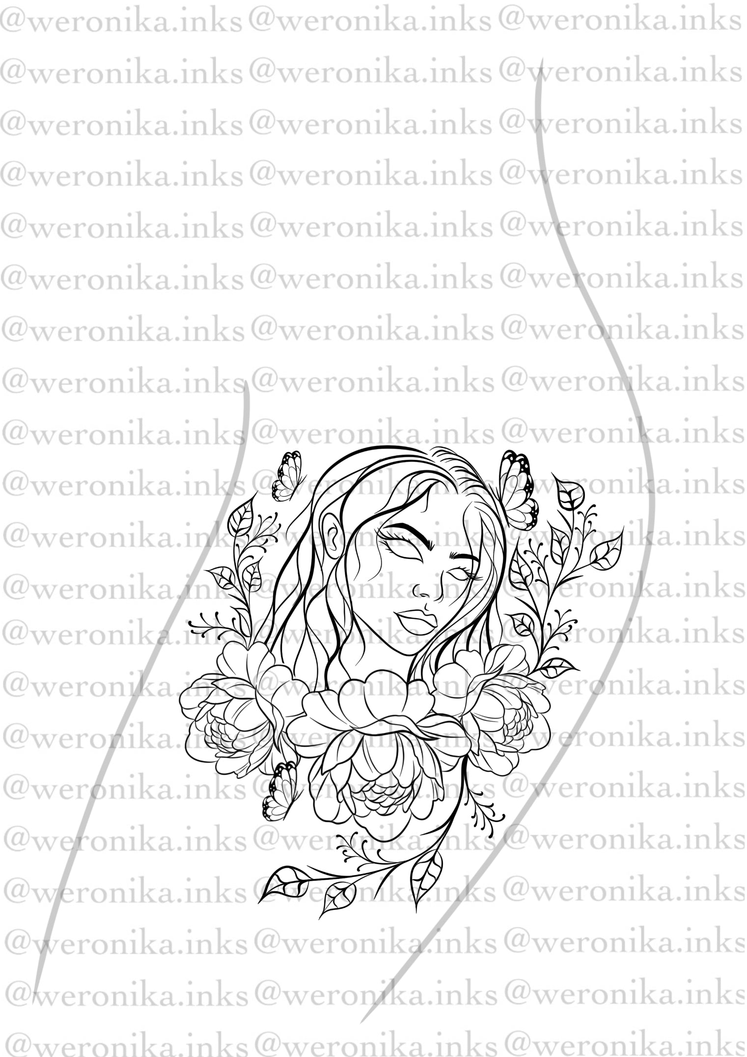 Girl & Floral Thigh Tattoo – Weronika.inkss girl-floral-thigh-tattoo-weronika-inkss
