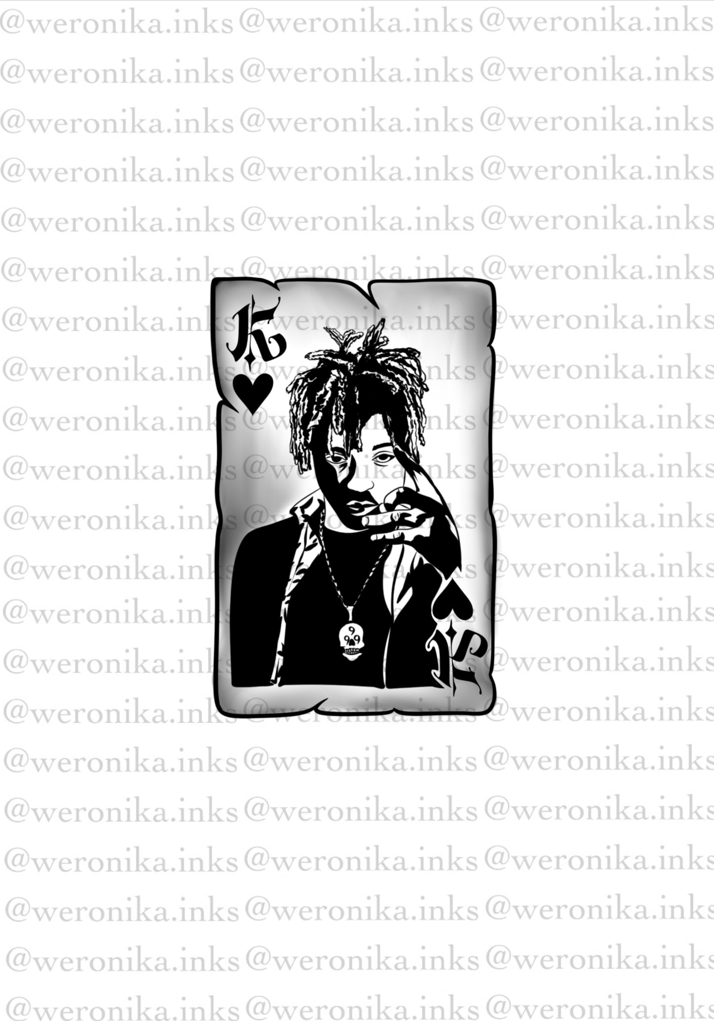 Juice Wrld Playing Card Tattoo
