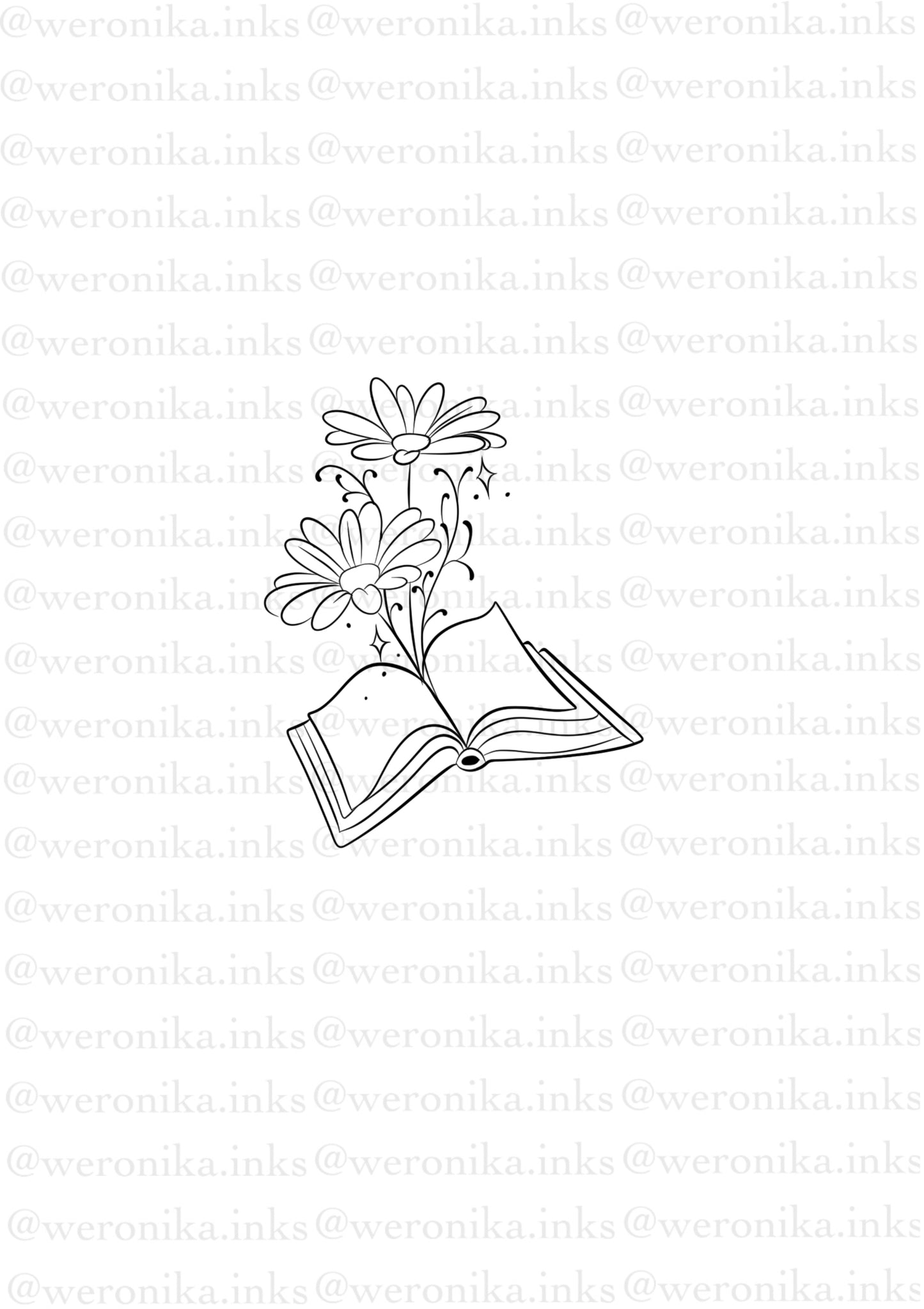 Book & Flowers design