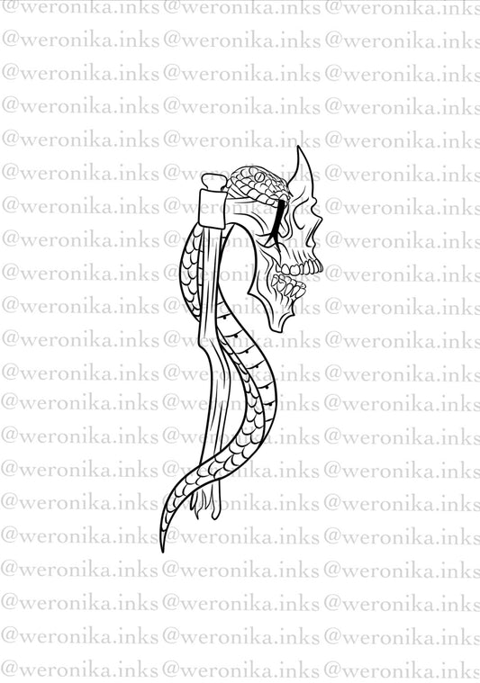 Snake & Axe Tattoo