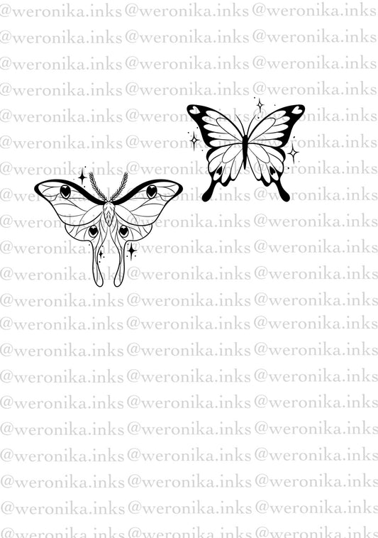 Butterfly & Moth Matching Tattoos
