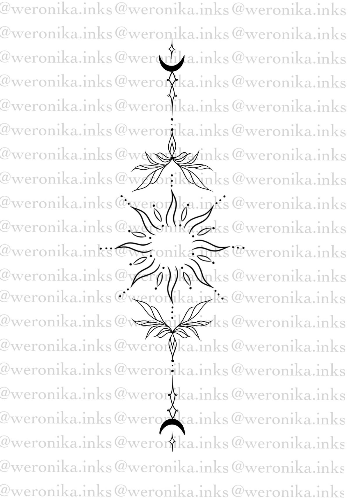 Sun Line Work Sun & Line work Spine Tattoo – Weronika.inkss