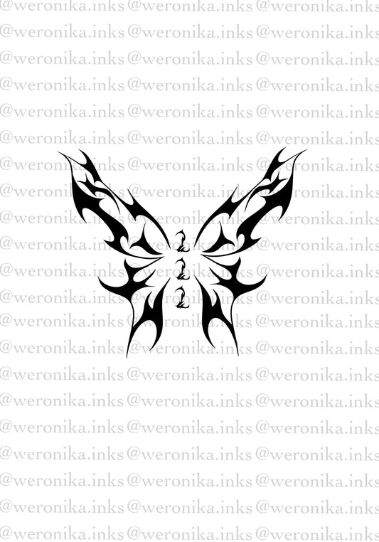 222 Cigergilism Butterfly Angel Number Tattoo
