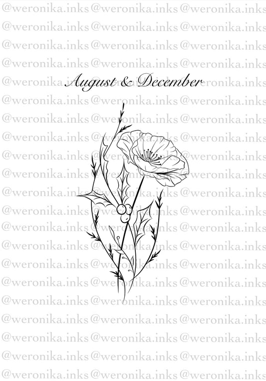 Birth Month Flowers, August & December