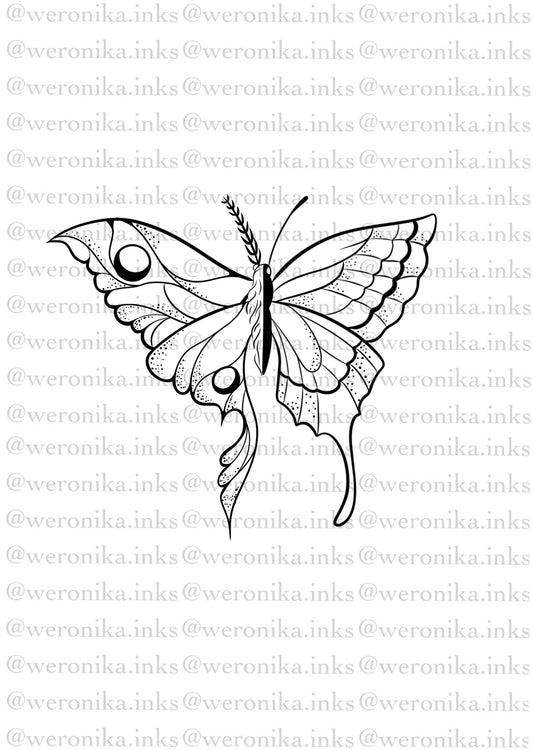 Moth & Butterfly Patchwork Tattoo