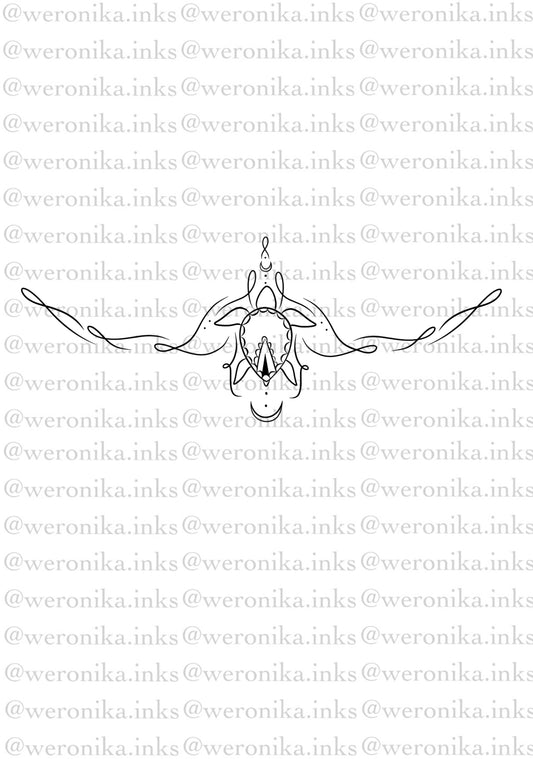 Sea Turtle tramp stamp Tattoo