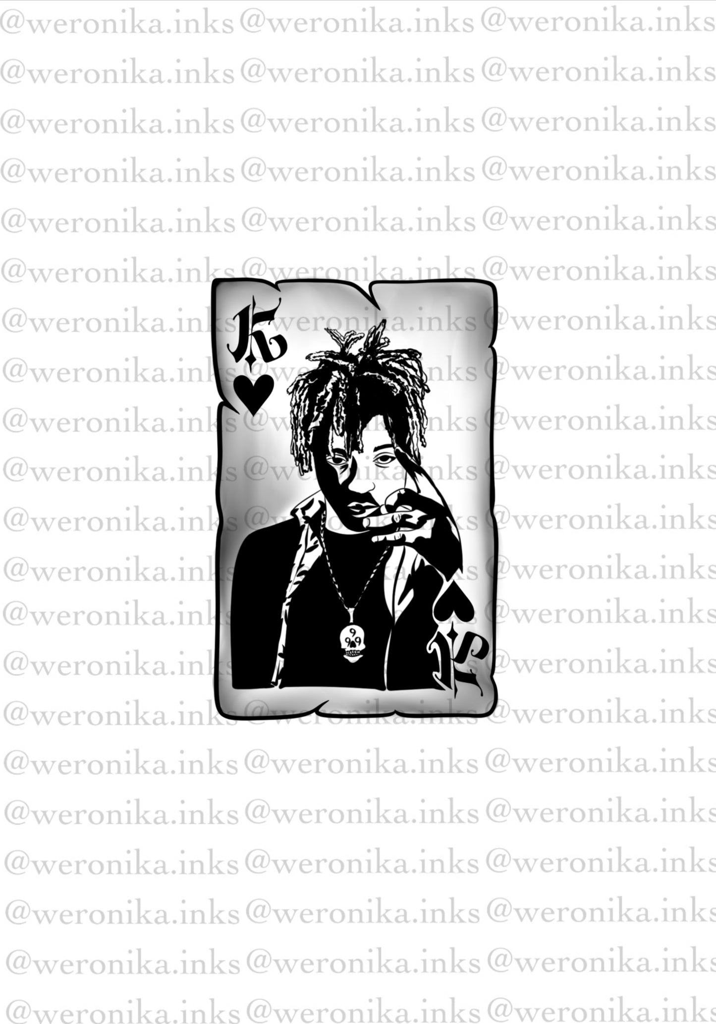 Juice Wrld Playing Card Tattoo